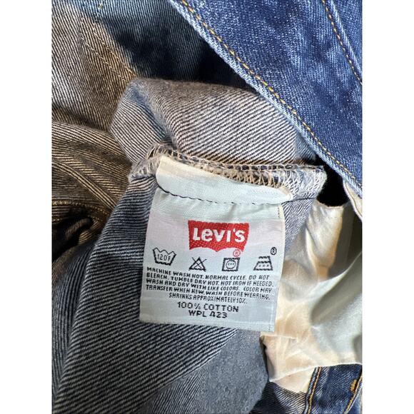 Levi's 501 XX Jeans Men's Size 35 X 30 Denim Blue Button Fly Med Wash Straight - Picture 9 of 9